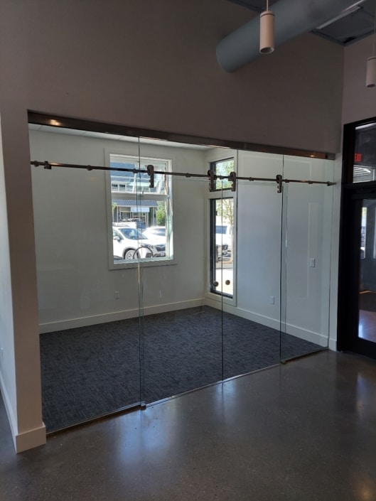 Custom 4-Panel Glass Wall